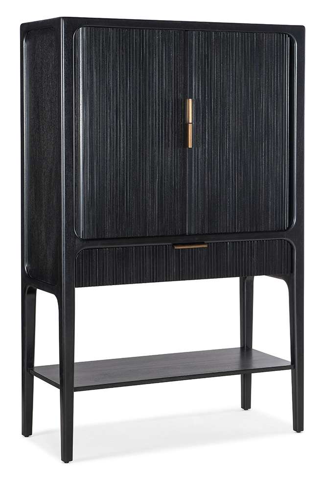M Furnishings - Archer Tambour Cabinet - Black - M22-50330-99 veiw 1