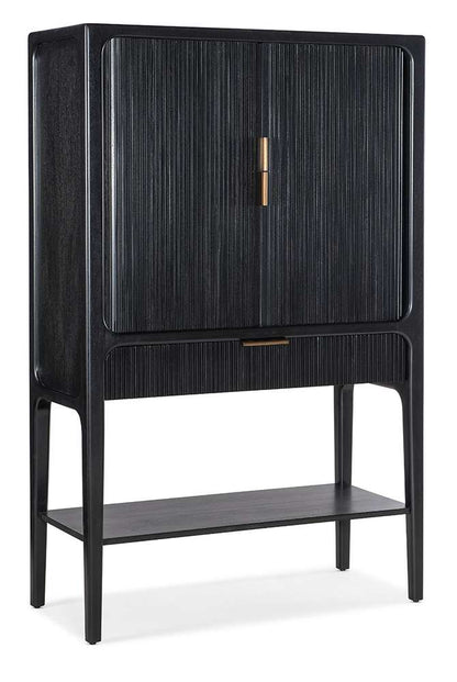 M Furnishings - Archer Tambour Cabinet - Black - M22-50330-99 veiw 1
