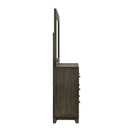 New Classic Furniture - Ashland Mirror-Rustic Brown - B923-060 veiw 2
