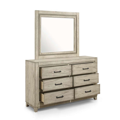 New Classic Furniture - Ashland Mirror-Rustic White - B923W-060 veiw 2