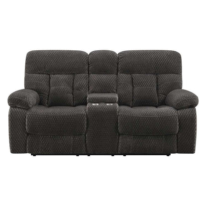 New Classic Furniture - Bravo Dual Recliner Console Loveseat-Charcoal - U1165-25-SLP veiw 3