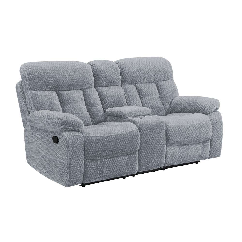 New Classic Furniture - Bravo Dual Recliner Console Loveseat-Stone - U1165-25-STN veiw 2