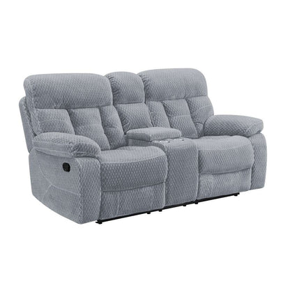 New Classic Furniture - Bravo Dual Recliner Console Loveseat-Stone - U1165-25-STN veiw 2