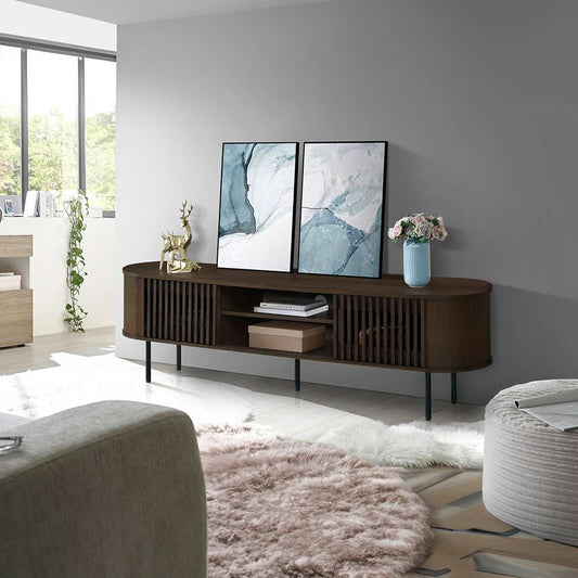 New Classic Furniture - Brax 70in Tv Console-Walnut - T3512W-40 veiw 1