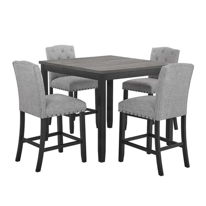 New Classic Furniture - Daphne 5 Pc Gray 42in Counter Set W/Gray Chairs - D1606-52S-GRY veiw 1