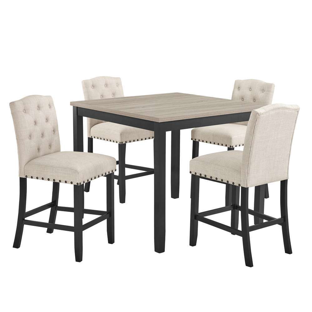 New Classic Furniture - Daphne 5 Pc Natural 42in Counter Set W/Natural Chairs - D1606-52S-NAT veiw 2