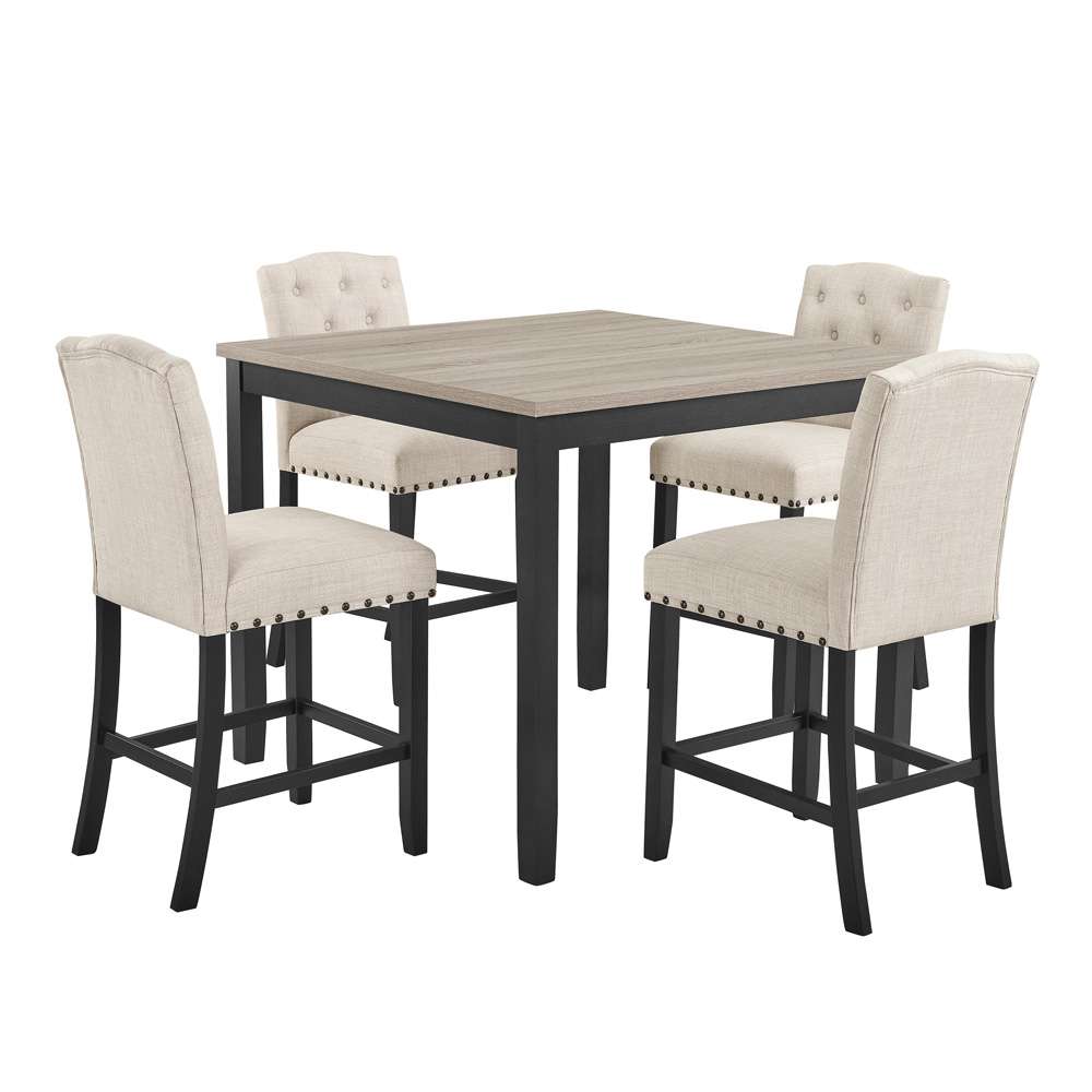 New Classic Furniture - Daphne 5 Pc Natural 42in Counter Set W/Natural Chairs - D1606-52S-NAT veiw 3