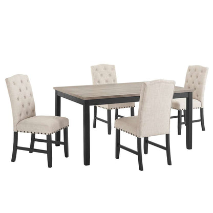 New Classic Furniture - Daphne 5 Pc Natural 60in Dining Set W/Natural Chairs - D1606-60S-NAT veiw 2