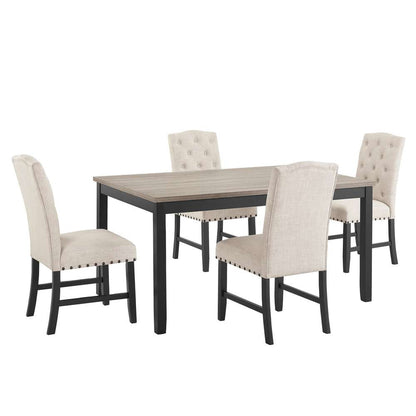 New Classic Furniture - Daphne 5 Pc Natural 60in Dining Set W/Natural Chairs - D1606-60S-NAT veiw 3