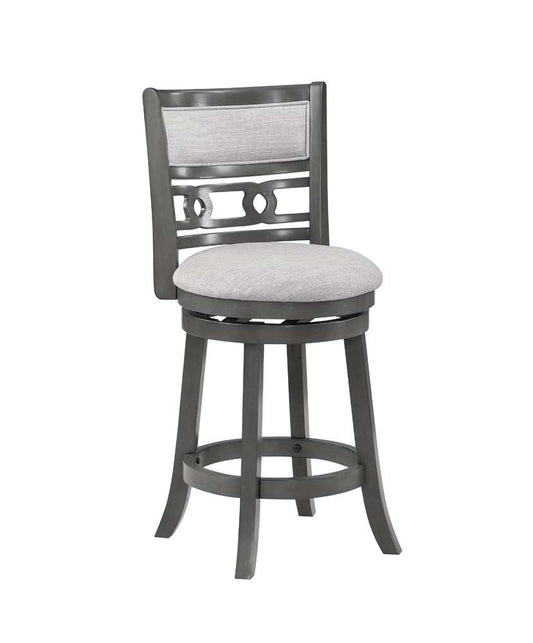 New Classic Furniture - Gia 24in Swivel Counter Stool-Gray W/Gray Fabric Seat - S1701-CS-GRY veiw 1