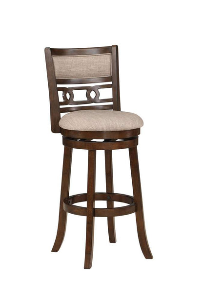 New Classic Furniture - Gia  29in Swivel Barstool-Cherry W/Brown Fabric Seat - S1701-BS-CHY veiw 2