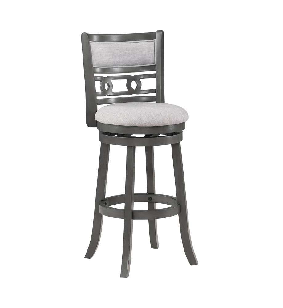 New Classic Furniture - Gia 29in Swivel Barstool-Gray W/Gray Fabric Seat - S1701-BS-GRY veiw 2