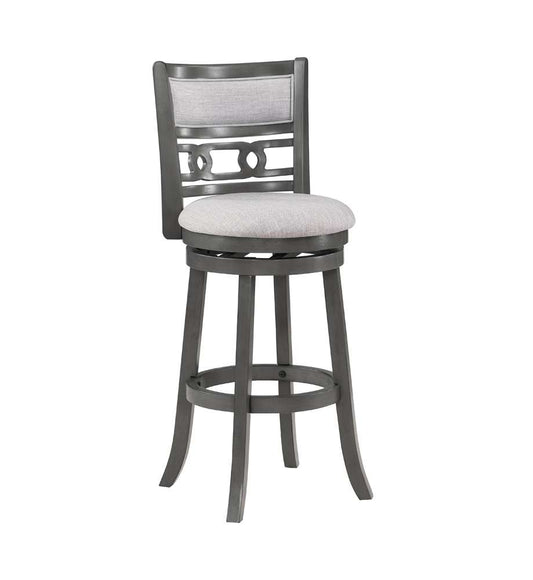 New Classic Furniture - Gia 29in Swivel Barstool-Gray W/Gray Fabric Seat - S1701-BS-GRY veiw 2