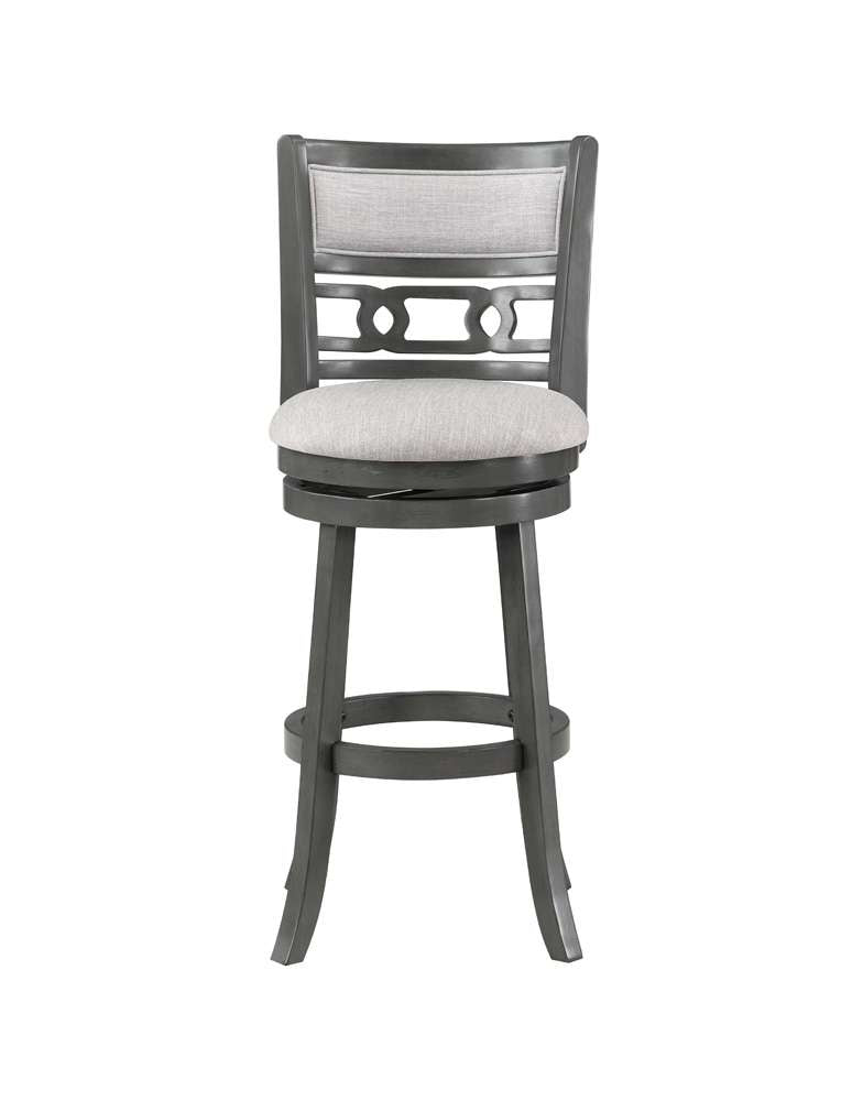 New Classic Furniture - Gia 29in Swivel Barstool-Gray W/Gray Fabric Seat - S1701-BS-GRY veiw 3