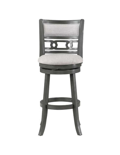 New Classic Furniture - Gia 29in Swivel Barstool-Gray W/Gray Fabric Seat - S1701-BS-GRY veiw 3