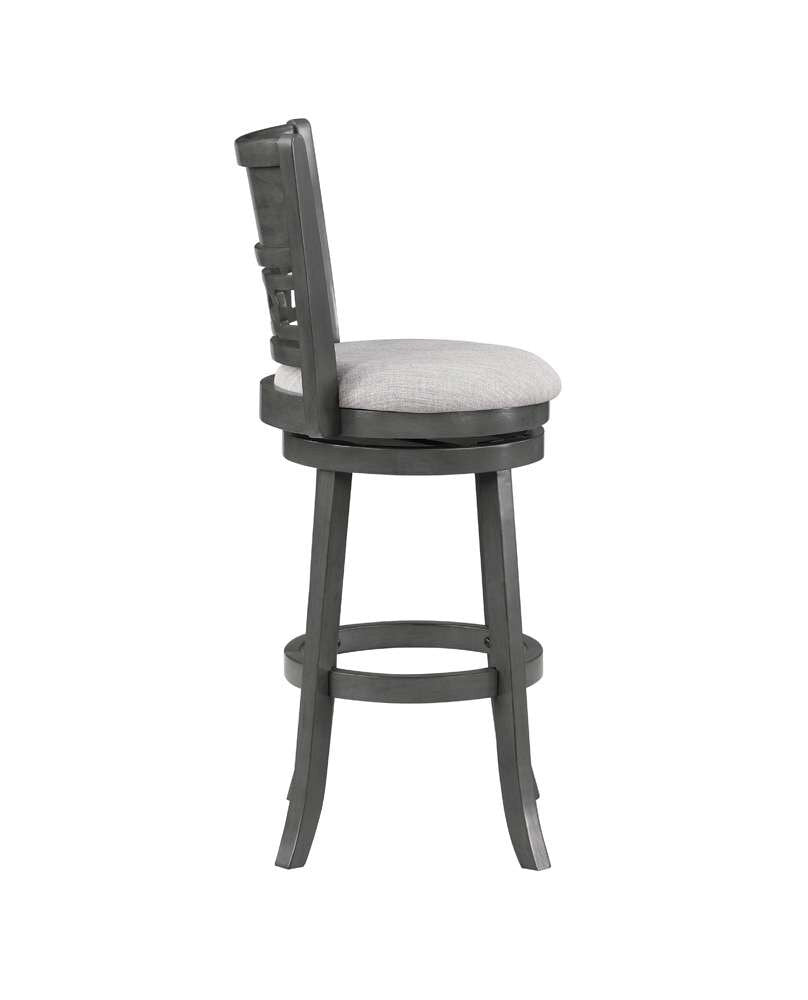 New Classic Furniture - Gia 29in Swivel Barstool-Gray W/Gray Fabric Seat - S1701-BS-GRY veiw 4