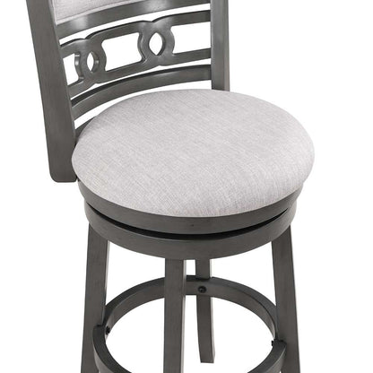 New Classic Furniture - Gia 29in Swivel Barstool-Gray W/Gray Fabric Seat - S1701-BS-GRY veiw 5