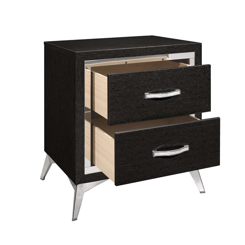 New Classic Furniture - Huxley Nightstand-Black - B3365-040 veiw 5