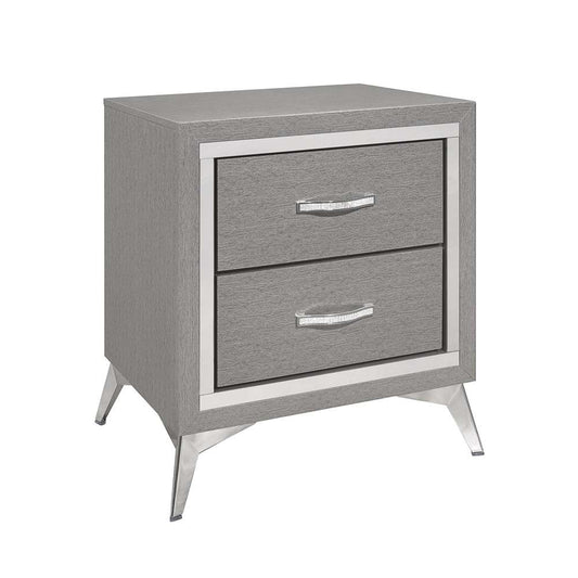 New Classic Furniture - Huxley Nightstand-Gray - B3365G-040 veiw 2