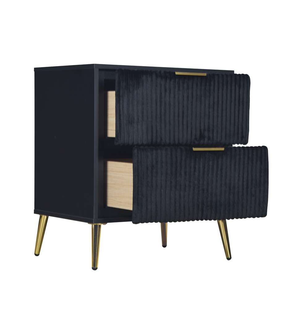 New Classic Furniture - Kailani Nightstand- Black - B4378K-040 veiw 5