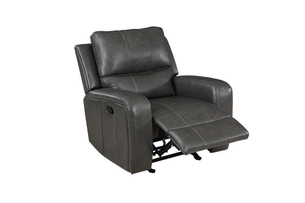 New Classic Furniture - Linton Leather Glider Recliner-Gray - L1721-13-DGR veiw 3