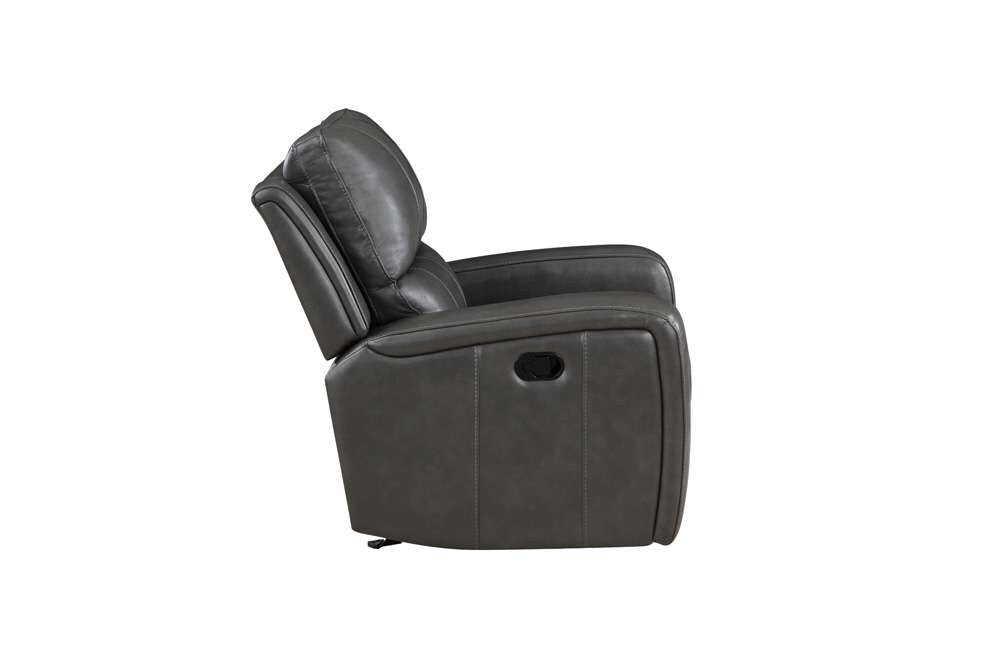 New Classic Furniture - Linton Leather Glider Recliner-Gray - L1721-13-DGR veiw 6