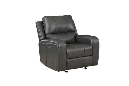 New Classic Furniture - Linton Leather Glider Recliner W/ Pwr Fr-Gray - L1721-13P1-DGR veiw 1