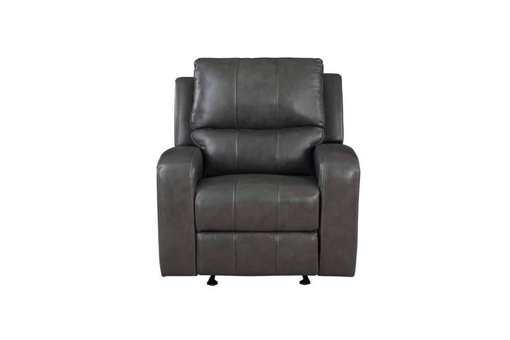 New Classic Furniture - Linton Leather Glider Recliner W/ Pwr Fr-Gray - L1721-13P1-DGR veiw 3