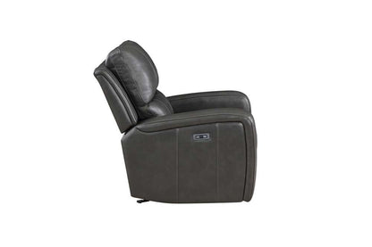 New Classic Furniture - Linton Leather Glider Recliner W/ Pwr Fr-Gray - L1721-13P1-DGR veiw 4