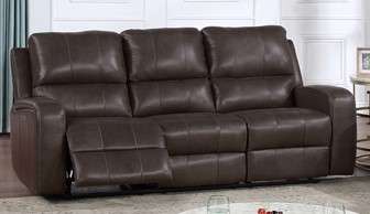 New Classic Furniture - Linton Leather Sofa  W/ Pwr Fr-Brown - L1721-30P1-LDB veiw 1