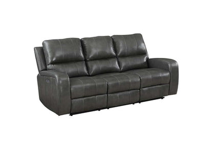 New Classic Furniture - Linton Leather Sofa  W/ Pwr Fr-Gray - L1721-30P1-DGR veiw 4