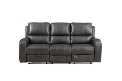 New Classic Furniture - Linton Leather Sofa  W/ Pwr Fr-Gray - L1721-30P1-DGR veiw 5
