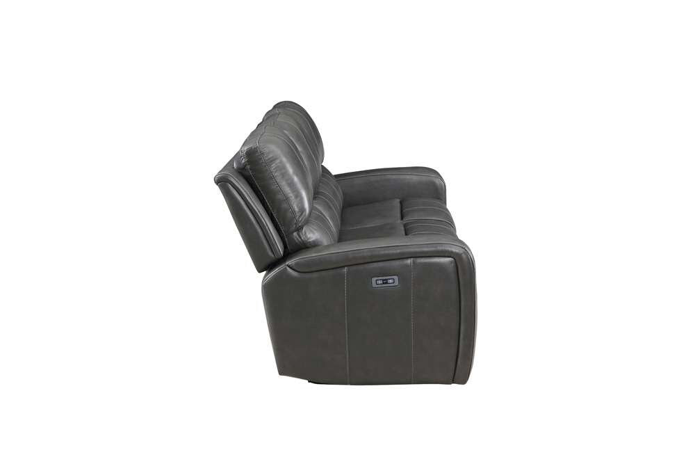 New Classic Furniture - Linton Leather Sofa  W/ Pwr Fr-Gray - L1721-30P1-DGR veiw 6