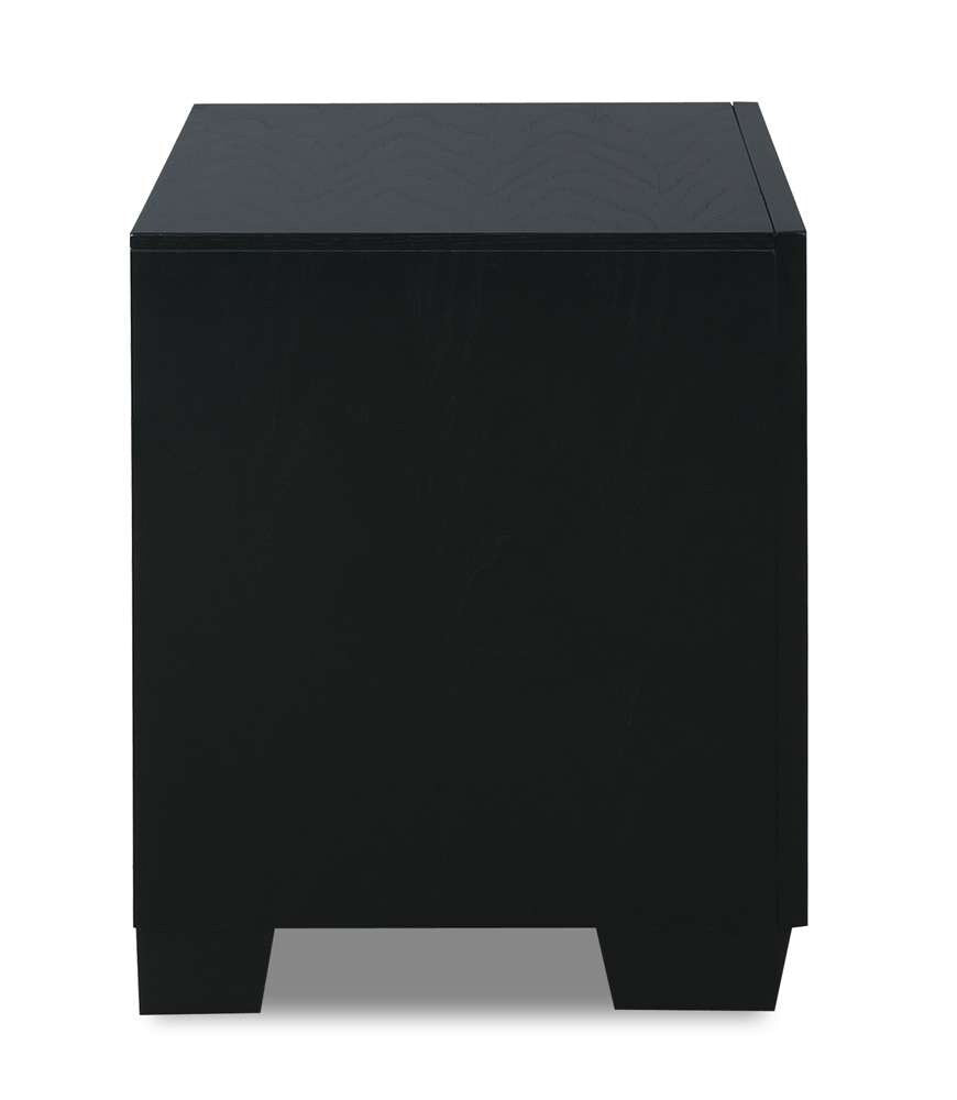 New Classic Furniture - Luxor Nightstand-Black/Silver - B2025-040 veiw 5