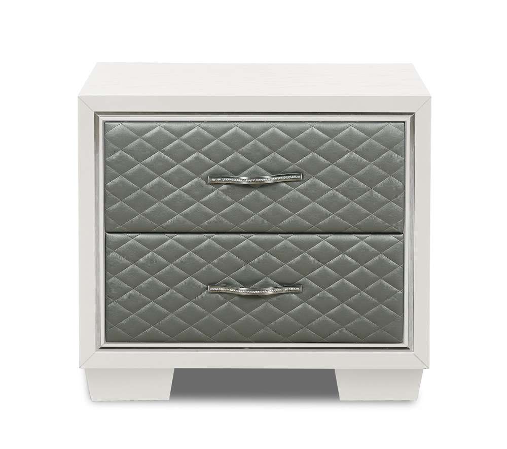 New Classic Furniture - Luxor Nightstand-White - B2025W-040 veiw 3