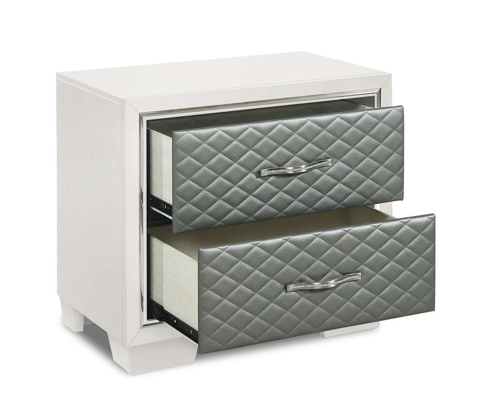 New Classic Furniture - Luxor Nightstand-White - B2025W-040 veiw 5