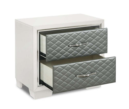 New Classic Furniture - Luxor Nightstand-White - B2025W-040 veiw 5