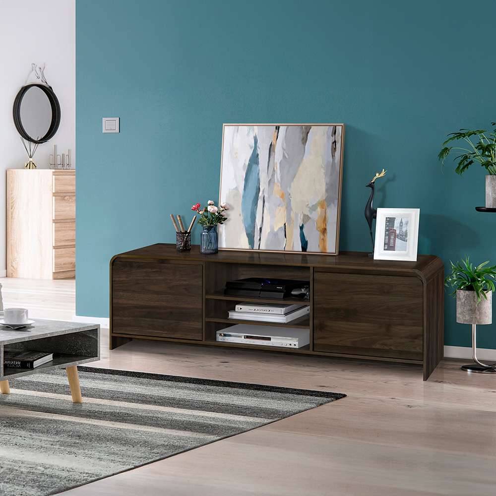 New Classic Furniture - Mara 70in Tv Console-Walnut - T3518W-40 veiw 1