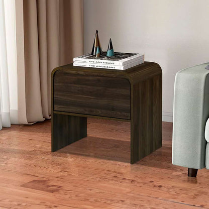 New Classic Furniture - Mara One Drawer End Table / Bedside Table-Walnut - T3518W-20 veiw 1