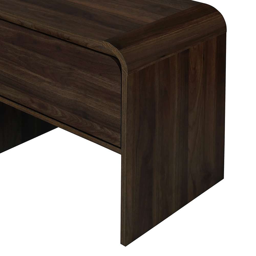 New Classic Furniture - Mara One Drawer End Table / Bedside Table-Walnut - T3518W-20 veiw 2