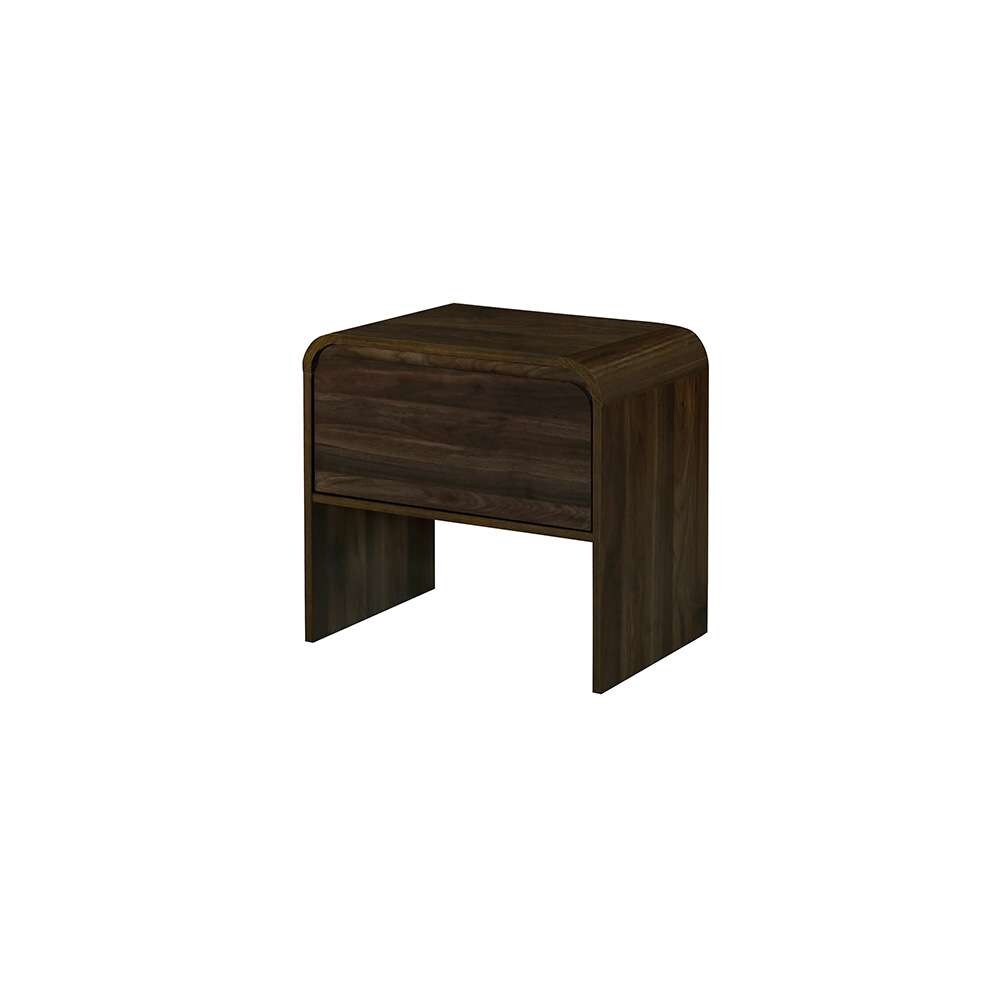 New Classic Furniture - Mara One Drawer End Table / Bedside Table-Walnut - T3518W-20 veiw 3