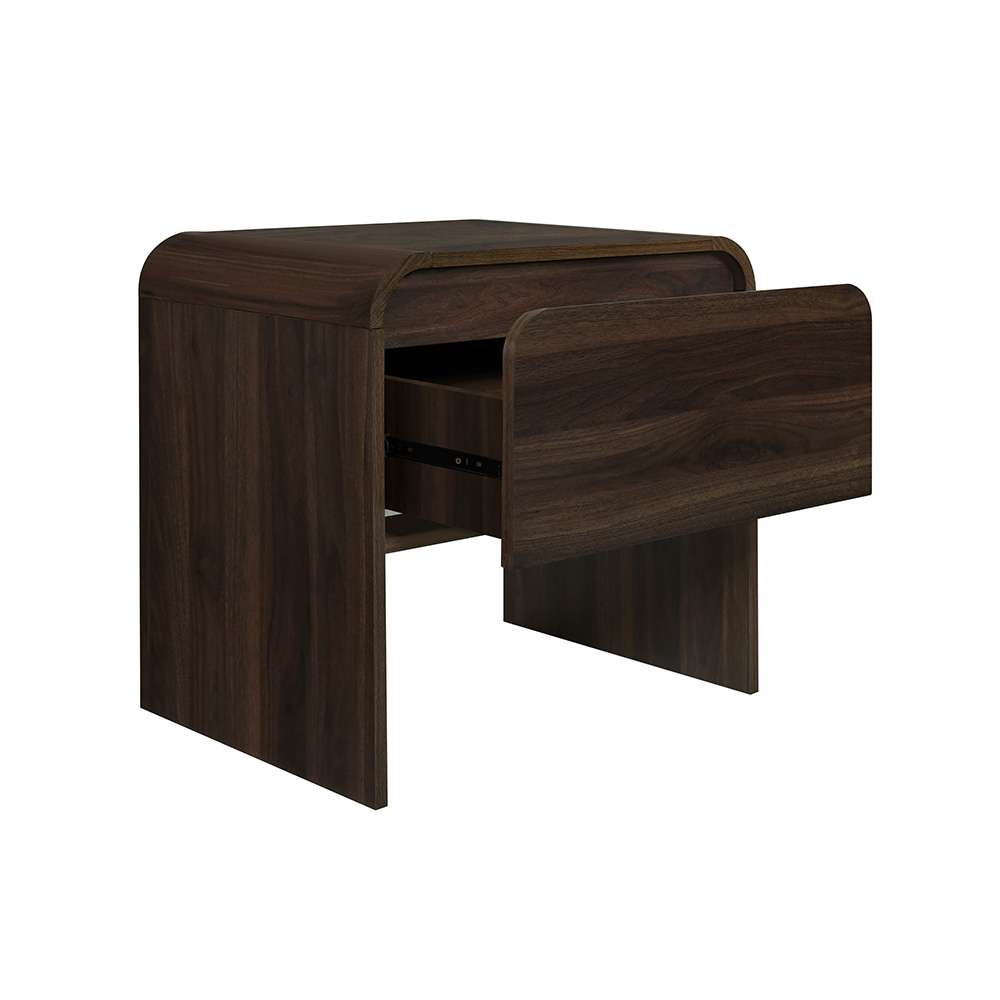 New Classic Furniture - Mara One Drawer End Table / Bedside Table-Walnut - T3518W-20 veiw 5