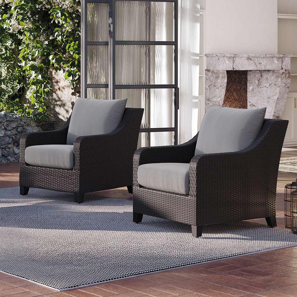 New Classic Furniture - Skye Outdoor Patio Chairs, Set Of 2 Club Chairs-Gray - G807G-10S veiw 1