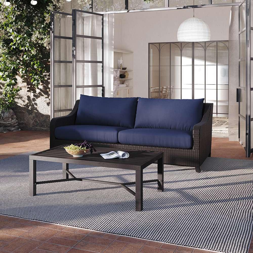 New Classic Furniture - Skye Outdoor Patio Furniture 2 Pc Set -Sofa And Slat Top Coffee Table Set-Blue - G807C-30S veiw 1