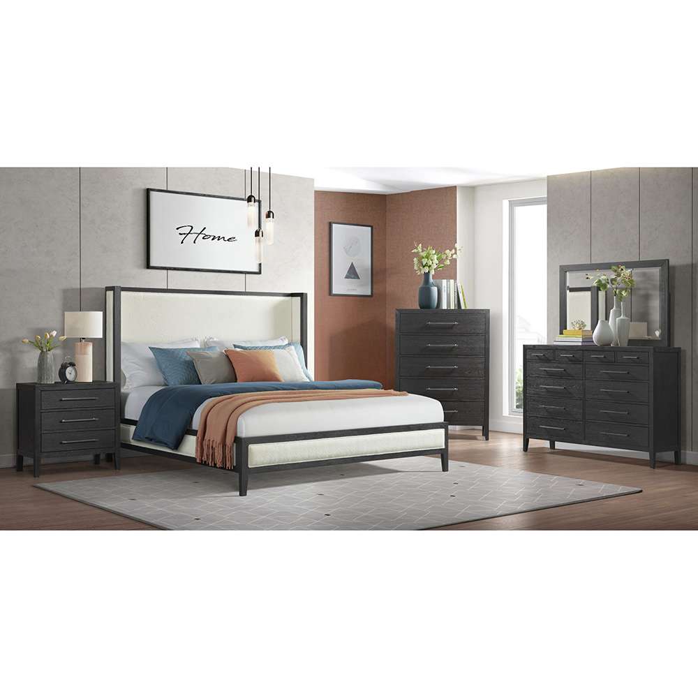 Picket House Furnishings - Armes 3-Drawer Nightstand in Black - B-3690-8-NS veiw 3