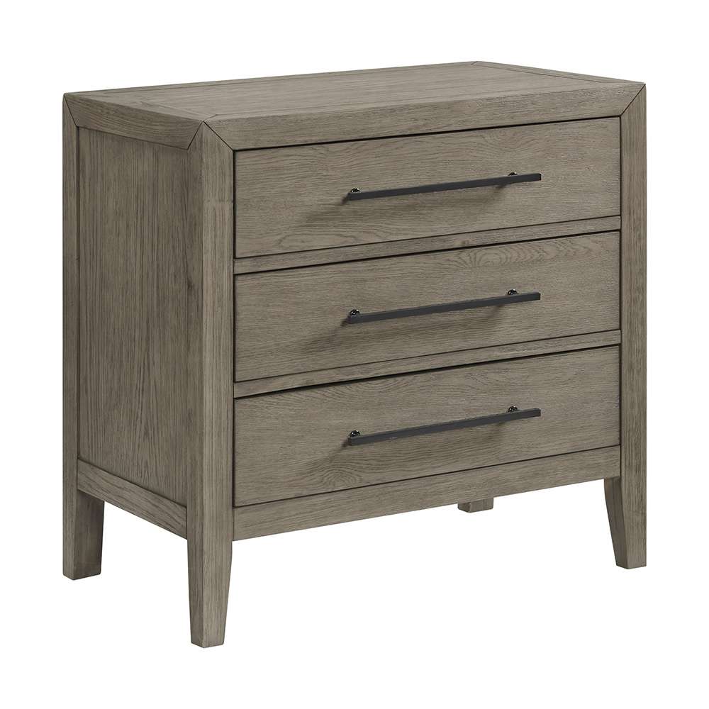 Picket House Furnishings - Armes 3-Drawer Nightstand in Grey - B-3690-3-NS veiw 1