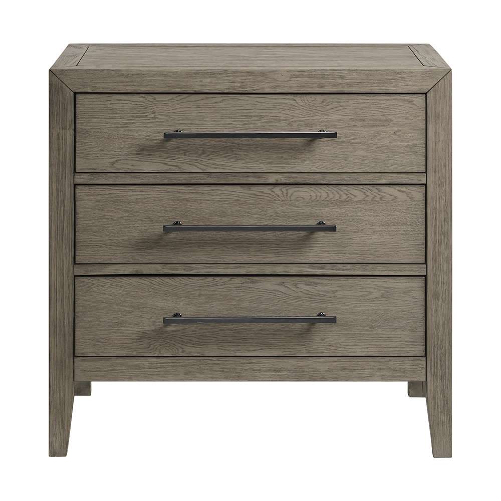 Picket House Furnishings - Armes 3-Drawer Nightstand in Grey - B-3690-3-NS veiw 2