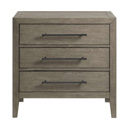 Picket House Furnishings - Armes 3-Drawer Nightstand in Grey - B-3690-3-NS veiw 2