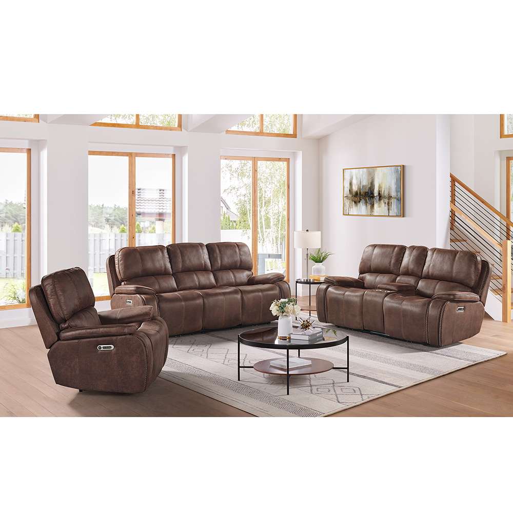 Picket House Furnishings - Grover 3PC Living Room Set in Heritage Brown-Sofa, Loveseat & Recliner - U-5230-8640-3PC veiw 1