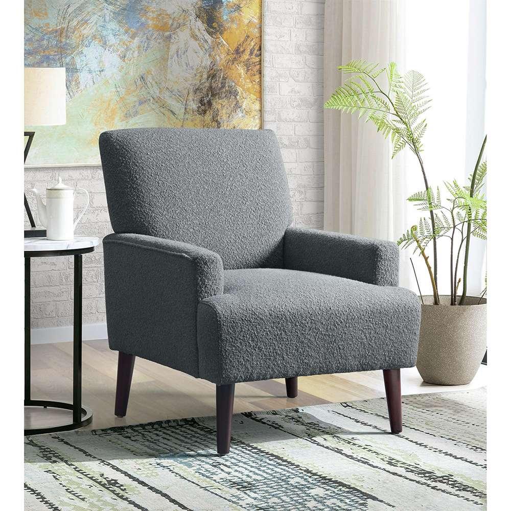 Picket House Furnishings - May Chair in 8077 Boucle Grey & Espresso - U-4410-8333-100 veiw 2